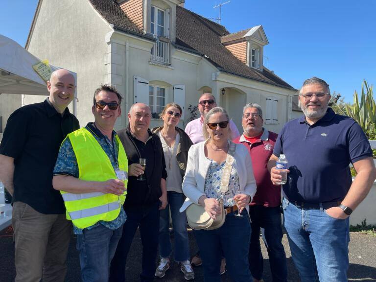 Le président avec les élus